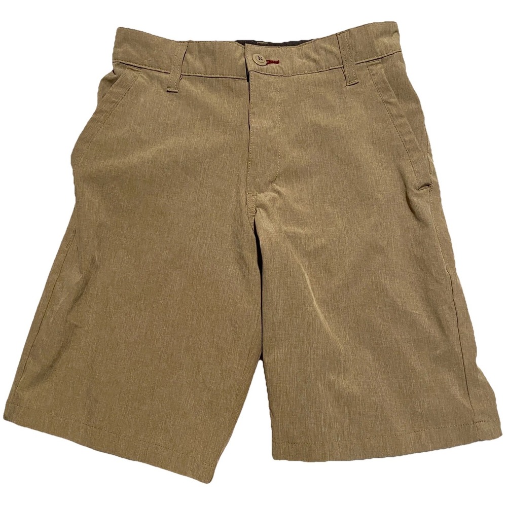Burnside Boys Heather Khaki Hybrid Shorts Size 8 Stretch‎ Quick Dry BC7821